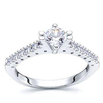 Quebec Pave Set Engagement Ring