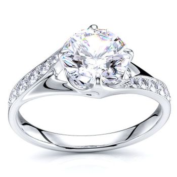 Toronto Pave Set Engagement Ring