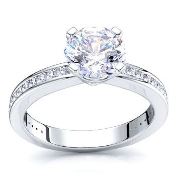 New York Pave Set Engagement Ring