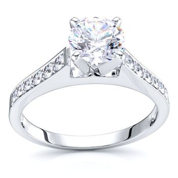 North Dakota Pave Set Engagement Ring