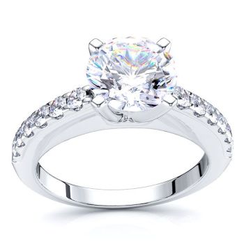 Massachusetts Pave Set Engagement Ring