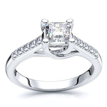 Saskatchewan Trellis Pave Set Engagement Ring