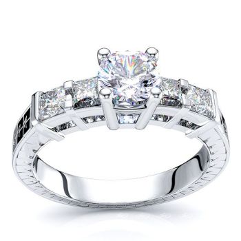 Newcastle Sidestone Engagement Ring