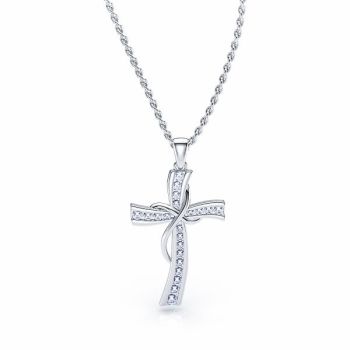 Stephanie Diamond Religious Cross Pendant