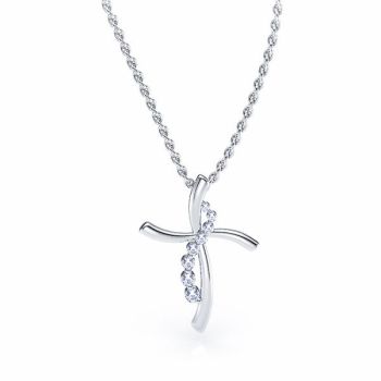 Josee Diamond Religious Cross Pendant