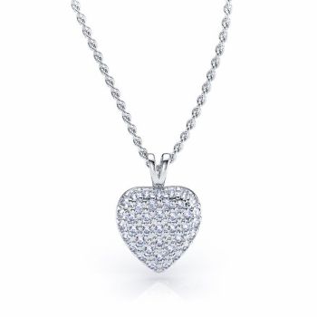 Ginevra Heart Shaped Diamond Pendant