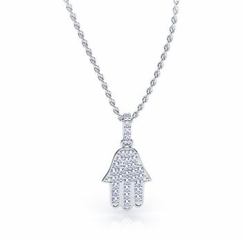 Cinzia Diamond Hamsa Hand Pendant