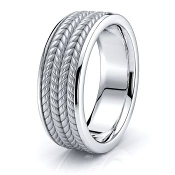 Augustus Hand Woven Mens Wedding Ring