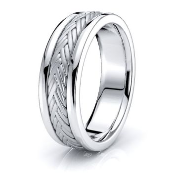 Byron Hand Woven Mens Wedding Band