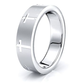 Clark Solid 6mm Religious Mens Wedding Band Clark Solid 6mm Religious Mens Wedding Band