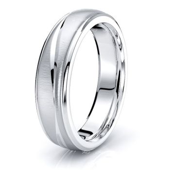 Mark Solid 6mm Wave Mens Wedding Ring
