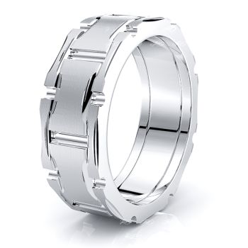 Senna Solid 8mm Mens Wedding Ring