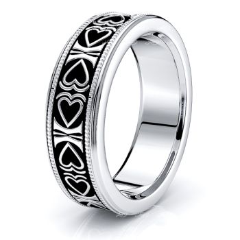 Reuben Solid 6mm Heart Mens Wedding Ring