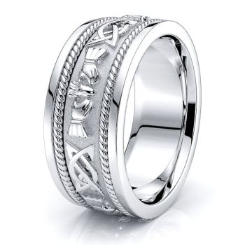 Brendan Claddagh Mens Celtic Wedding Ring Brendan Claddagh Mens Celtic Wedding Ring