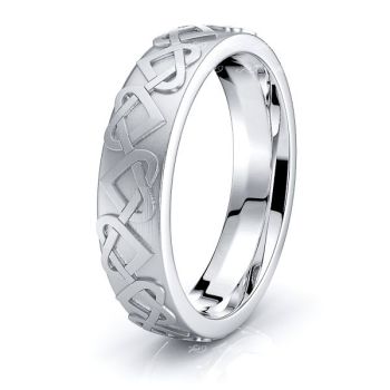 Jennifer Heart Mens Celtic Wedding Band