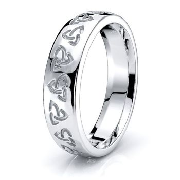 Aithne Trinity Knot Mens Celtic Wedding Ring