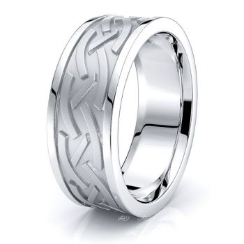 Sunny Celtic Knot Mens Wedding Band