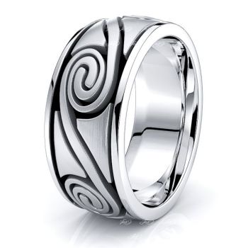 Cormac Celtic Spiral Mens Wedding Band