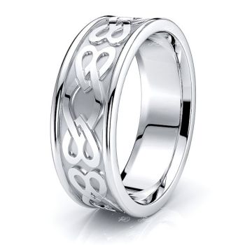 Niall Heart Mens Celtic Wedding Band