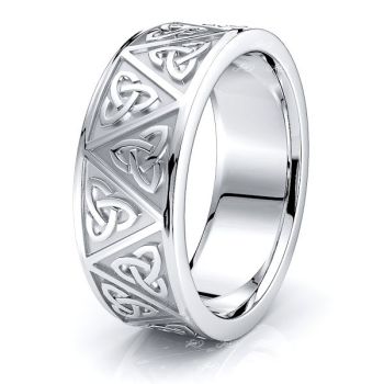 Adlar Trinity Knot Mens Celtic Wedding Ring