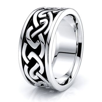 Gwylfai Celtic Knot Mens Wedding Band