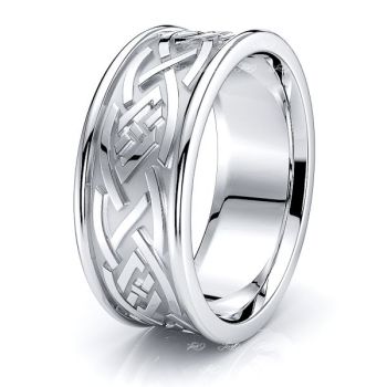 Shannon Celtic Knot Mens Wedding Band 