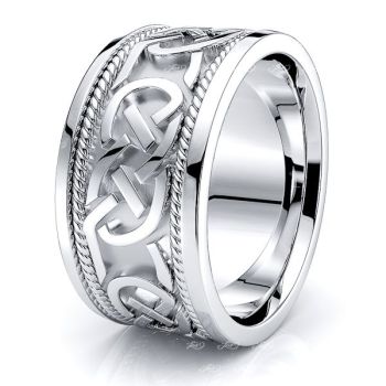 Aibhlinn Celtic Knot Mens Wedding Band 
