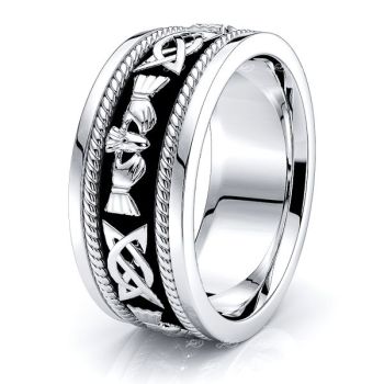 Conan Claddagh Mens Celtic Wedding Band