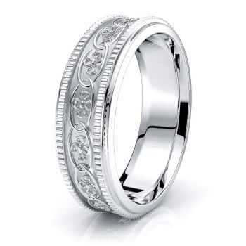 Adele Floral Mens Celtic Wedding Ring