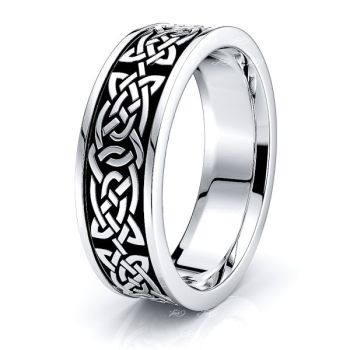 Alana Celtic Knot Mens Wedding Band 