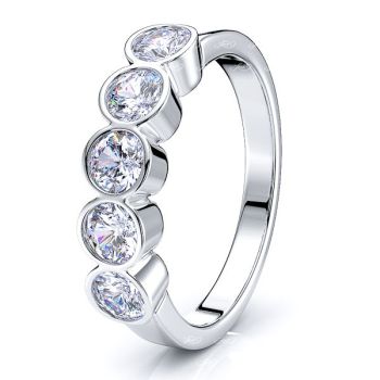 Marthe Bezel Set Women Anniversary Band