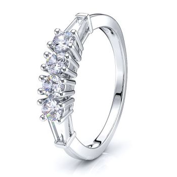 Tapered Baguette Cut Women Anniversary Ring