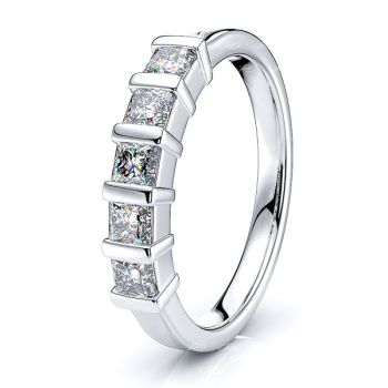 Maddie 5 Stone Bar Set Women Anniversary Ring