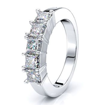Rebecca Princess Cut Women Anniversary Ring