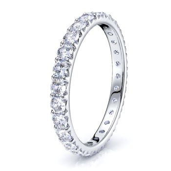 French Pave Diamond Women Eternity Band
