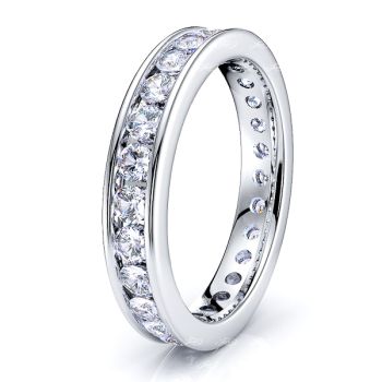 Brunhild Channel Set Wedding Women Eternity Band