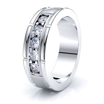 Hazel Mens Diamond Wedding Band