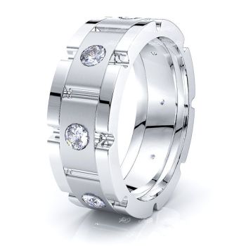 Amelia Mens Diamond Wedding Band