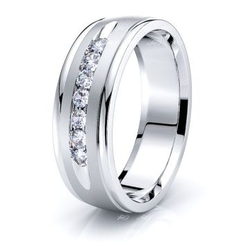 Claire Seven Stone Mens Diamond Wedding Band