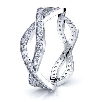 Evangeline Infinity Mens Diamond Wedding Band