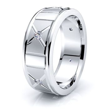 Lydia Mens Diamond Wedding Band