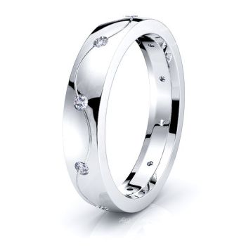 Cleo Mens Diamond Wedding Band