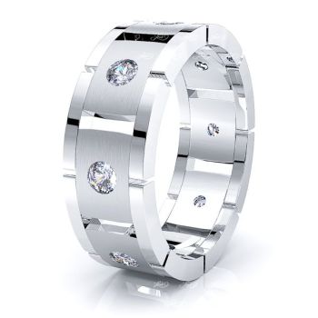 Ariadne Mens Diamond Wedding Band