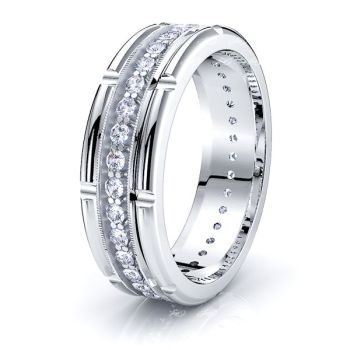 Juniper Mens Diamond Wedding Band
