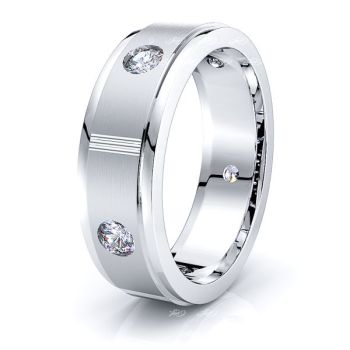 Elena Mens Diamond Wedding Ring