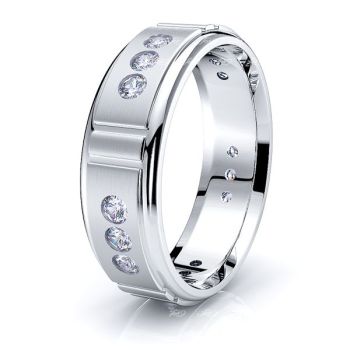 Agnes Mens Diamond Wedding Ring