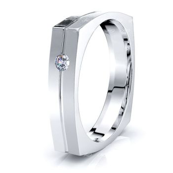 Nina Mens Diamond Wedding Band