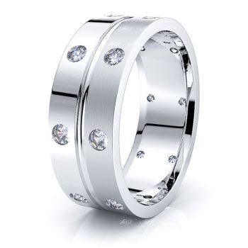 Milena Mens Diamond Wedding Ring