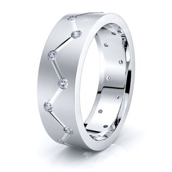 Lena Mens Diamond Wedding Band