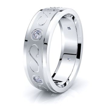 Serena Mens Diamond Wedding Band
